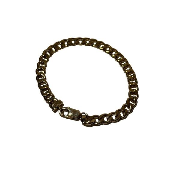 Gold Chainlink Stainless Steel Bracelet One Size OSFM - Picture 1 of 5